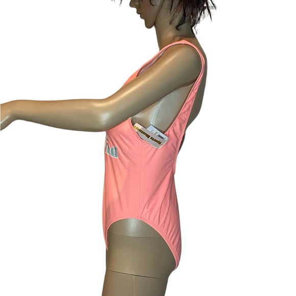 Sports Illustrated Deep V-Neck Coral Swimsuit Swim Bathing Suit Size 12 NWT - Picture 3 of 8